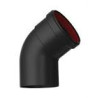 Codo Acero Negro Vitrificado 80 mm 45º