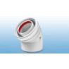 FIG Codo Coaxial 80/110 mm 45º Macho - Hembra
