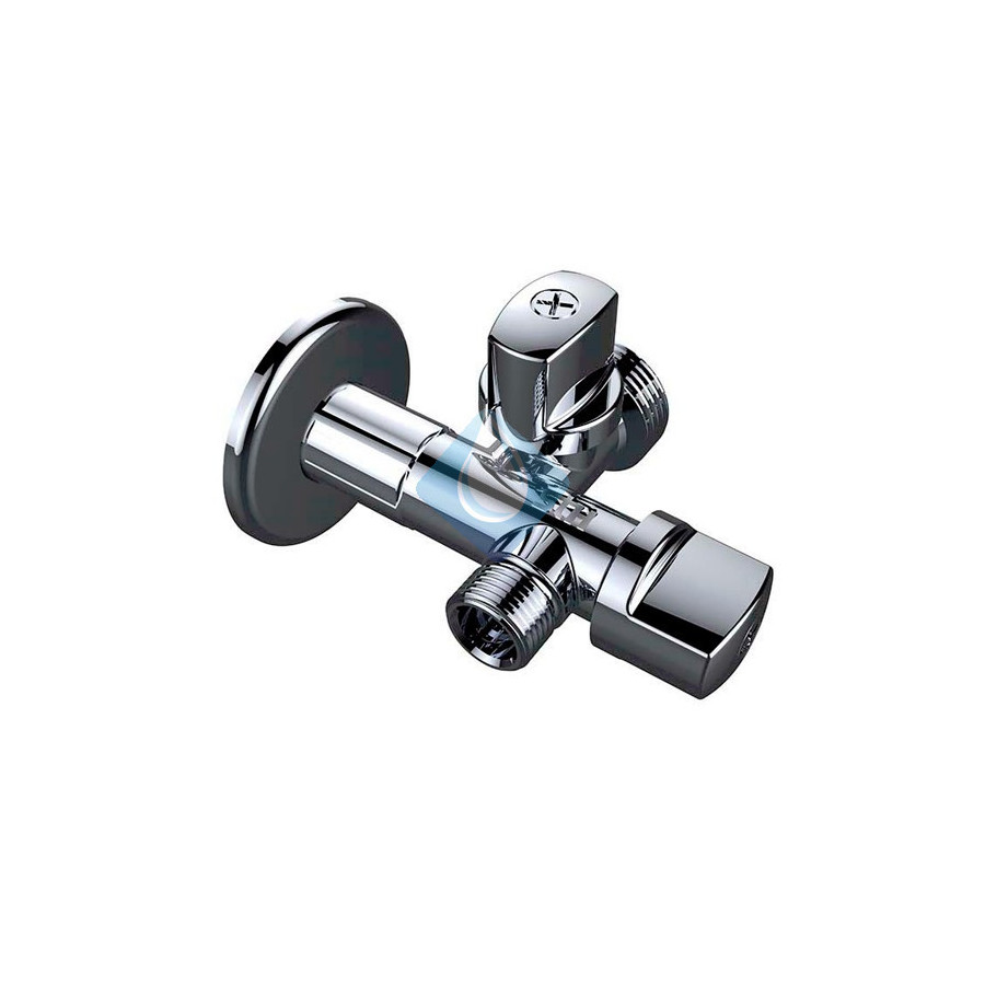 America Llave Escuadra Doble Lavadora 1/2 x 3/8 x 3/4