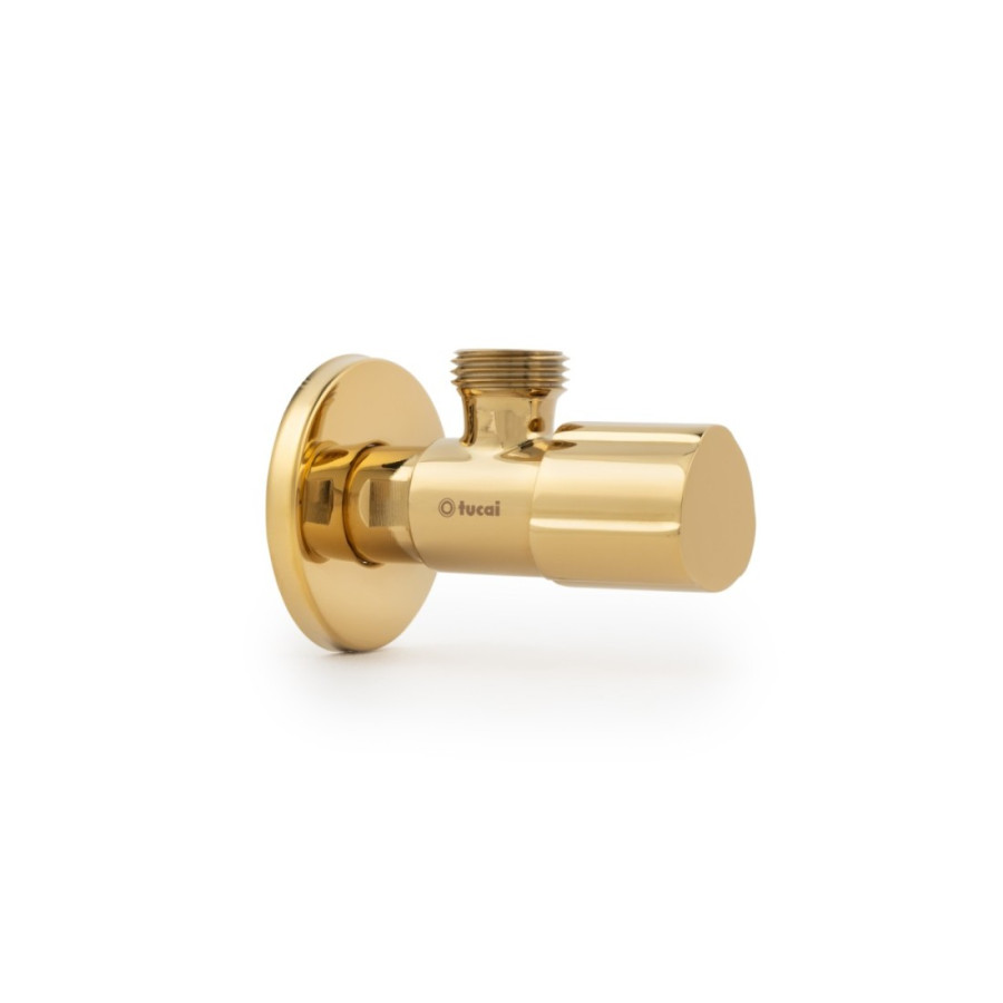 Llave Escuadra 1/2 x 3/8 Dorado Mate