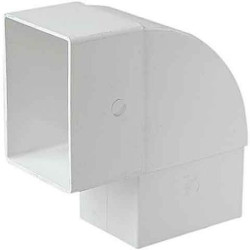 Codo Bajada Rectangular 87º Plano 100 x 73 mm