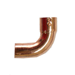 Curva de Cobre Radio Largo Macho - Hembra 42 mm