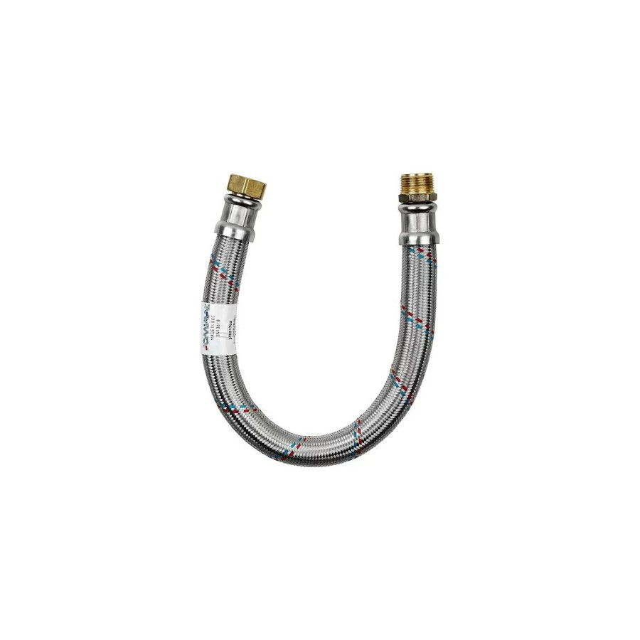 Flexo Inoxidable para Batería 3/4 x 3/4 Macho - Hembra 60 cm