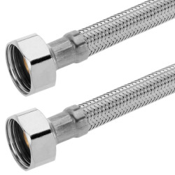 Flexo Sanitario Standard 13mm Inoxidable 1/2 x 1/2 Hembra - Hembra 50 cm