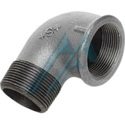 Codo 90º Macho - Hembra 1/2 Galvanizado