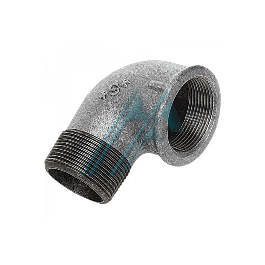 Codo 90º Macho - Hembra 1 1/4 Galvanizado