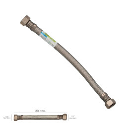 Flexo Inoxidable Termo 1/2 Hembra - Hembra 30 cm