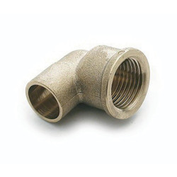 Codo de Latón 22 mm x 1 Rosca Hembra