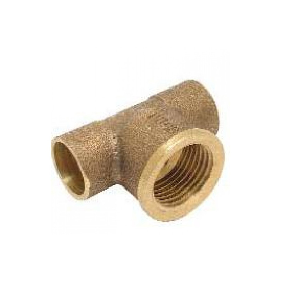 Te de Latón 22 mm x 1/2