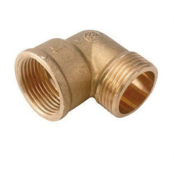 Codo de Latón 1/2 Macho - Hembra