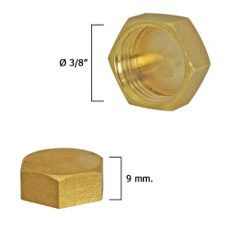 Tapón Hembra de Latón 3/8