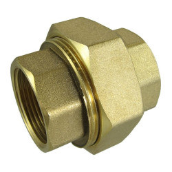 Enlace de Latón 3 Piezas 1/2 Hembra - Hembra