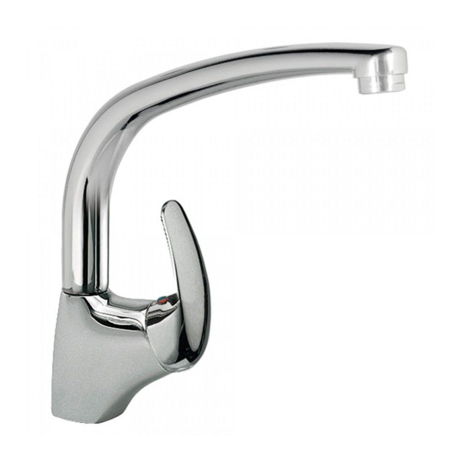 TRES Grifo Fregadero con Funda Vertical Monomando 2000 Cromado Mate