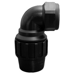 Codo de Polietileno 75 mm x 2 1/2 Rosca Hembra