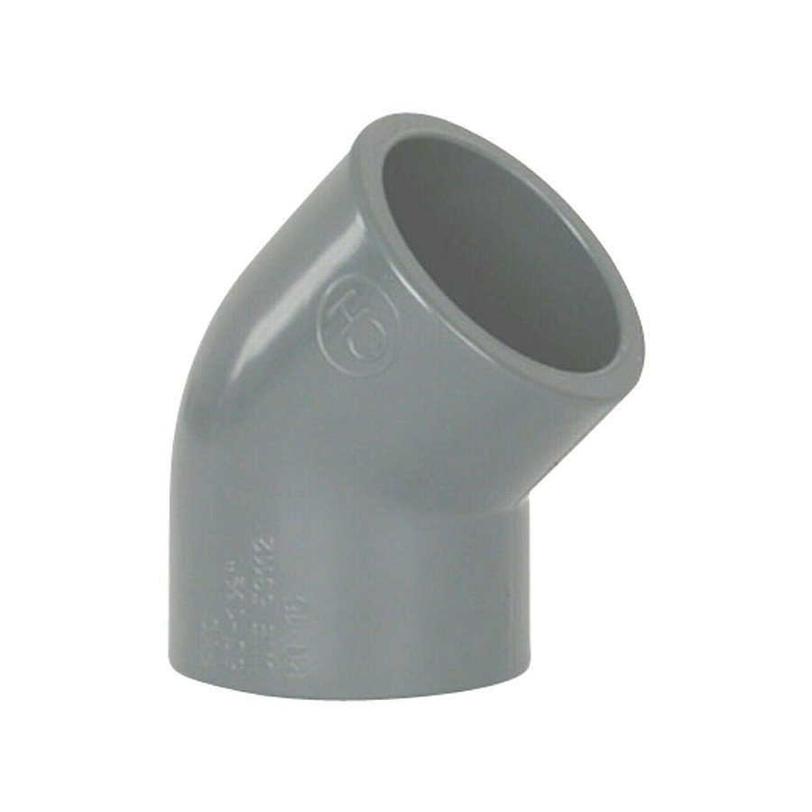 Codo de PVC Presión 20 mm 45º