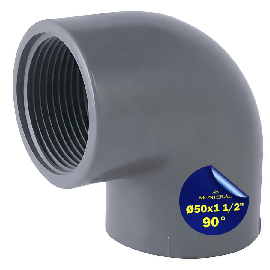 Codo de PVC Presión 50 mm x 1 1/2