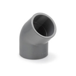 Codo de PVC Presión 90 mm 45º