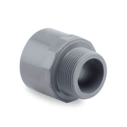 Terminal Rosca Macho de PVC Presión 20 mm x 1/2 Ext. 25 mm
