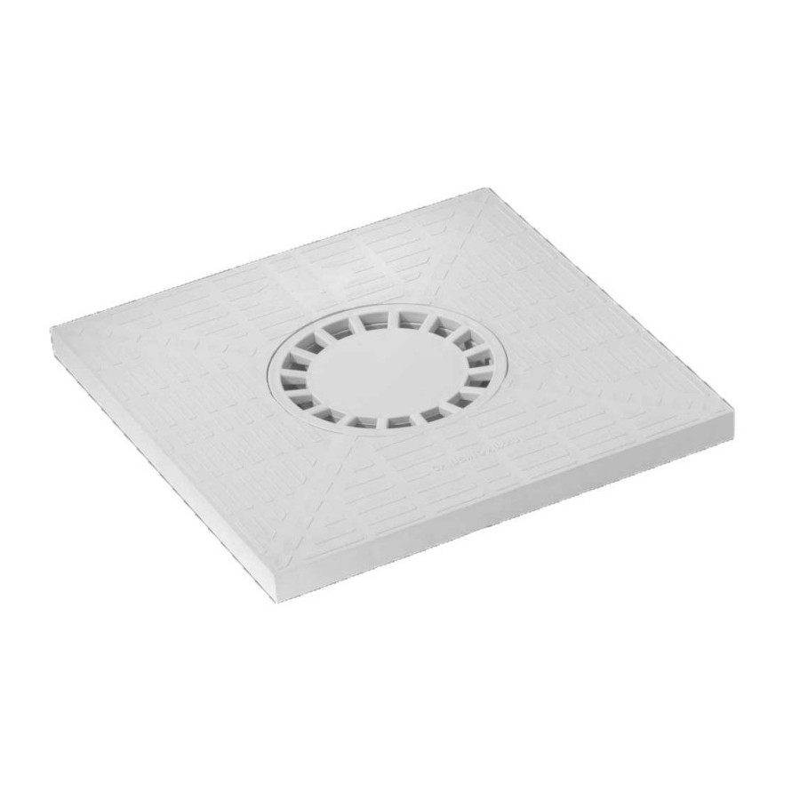 Tapa de Arqueta con Sumidero Gris 30 x 30 cm