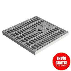 Rejilla de Arqueta Gris 55 x 55 cm Polipropileno