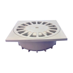 Sumidero PVC 25 x 25 cm Salida Vertical 110 a 90 mm Blanco