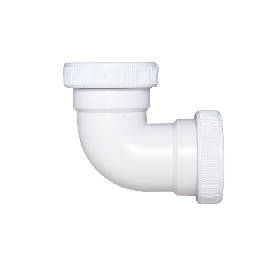 Codo Corto 2 Tuercas Hembra - Hembra 40 mm