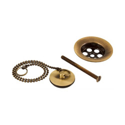 Conjunto Tapón, Cadena, Rejilla Lavabo Bronce AC-35