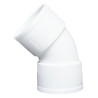 Codo PVC Sanitario 40 mm 45º Hembra - Hembra Blanco