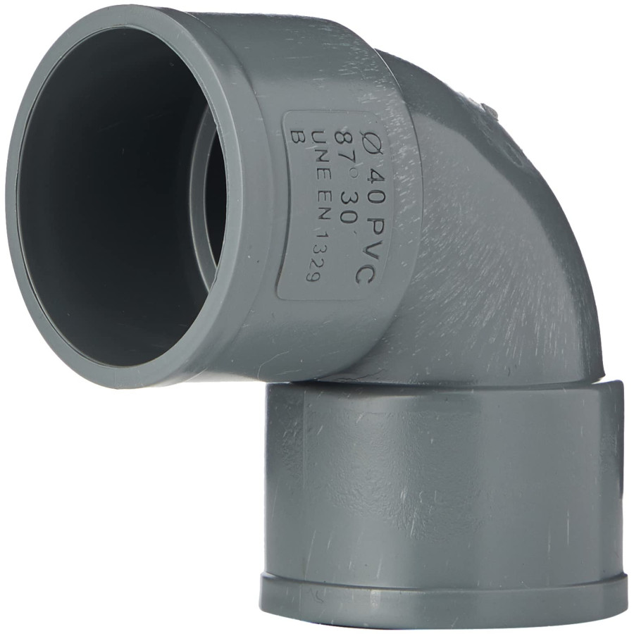 Codo PVC Sanitario 40 mm 87º Hembra - Hembra