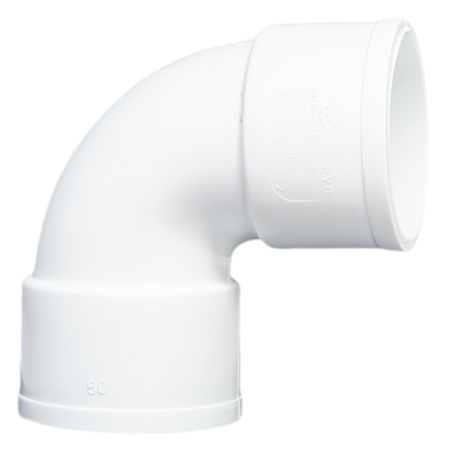 Codo PVC Sanitario 40 mm 87º Hembra - Hembra Blanco