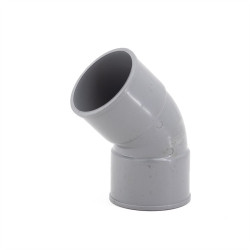 Codo PVC Sanitario 50 mm 45º Hembra - Hembra