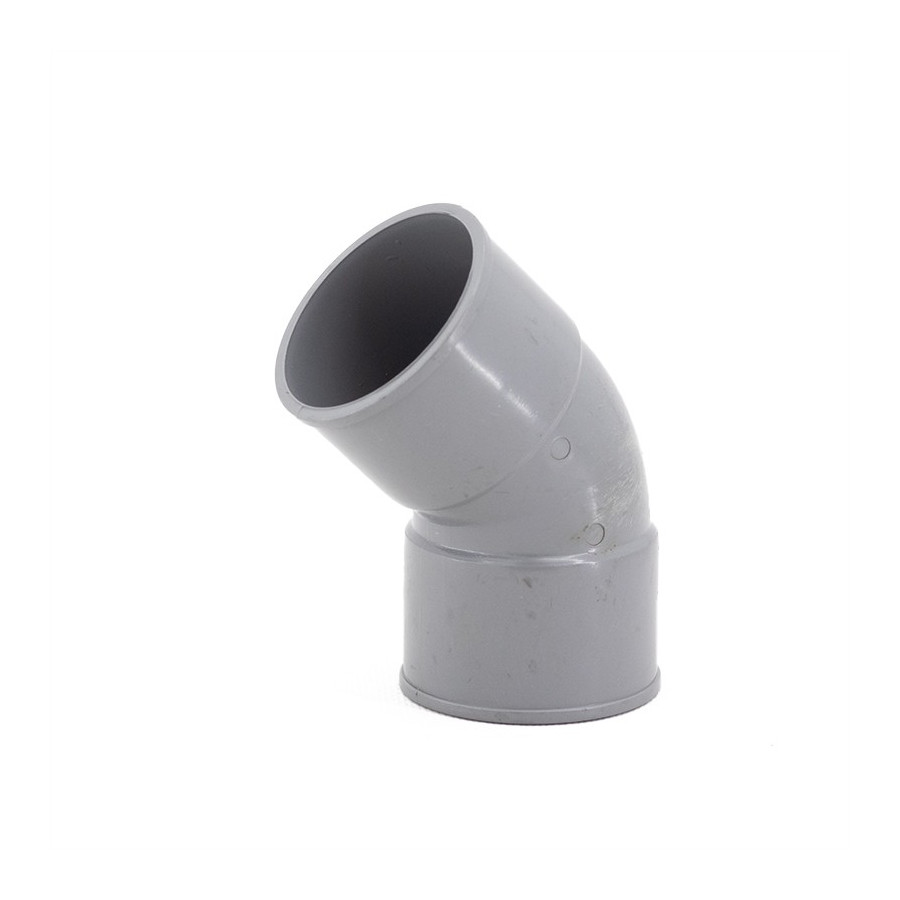 Codo PVC Sanitario 50 mm 45º Hembra - Hembra