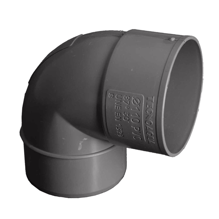 Codo PVC Sanitario 90 mm 87º Macho - Hembra