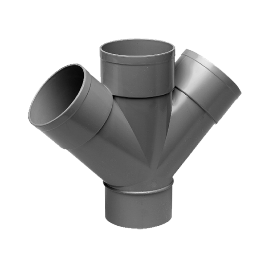 Derivación Doble Plana 200 mm 45º