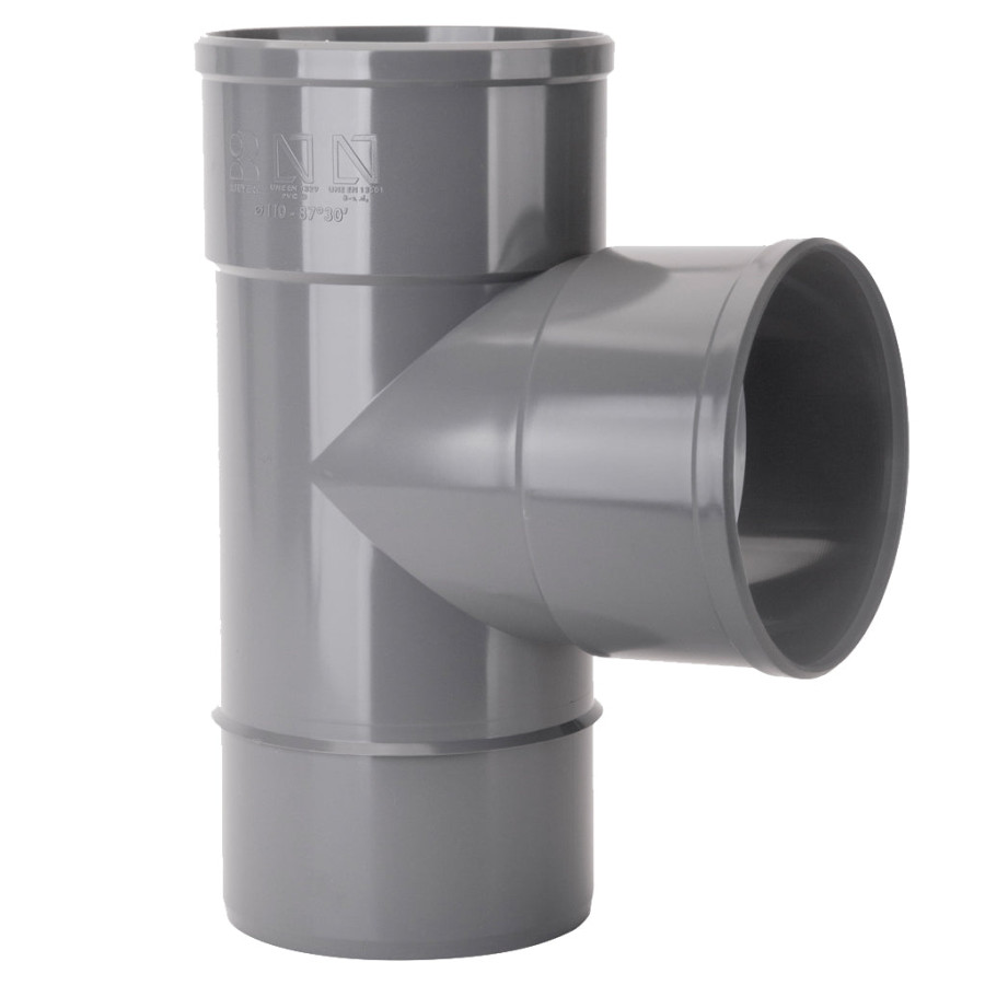 Te PVC Sanitario 90 mm 87º Macho - Hembra