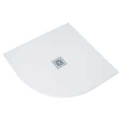 SANIC CES Plato de Ducha Loza 80 x 80 cm Angular Blanco