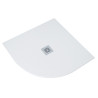 SANIC CES Plato de Ducha Loza 80 x 80 cm Angular Blanco