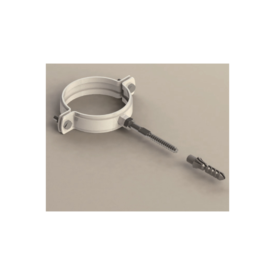 DISMOL Abrazadera de Aluminio 110 mm con Tirafondo