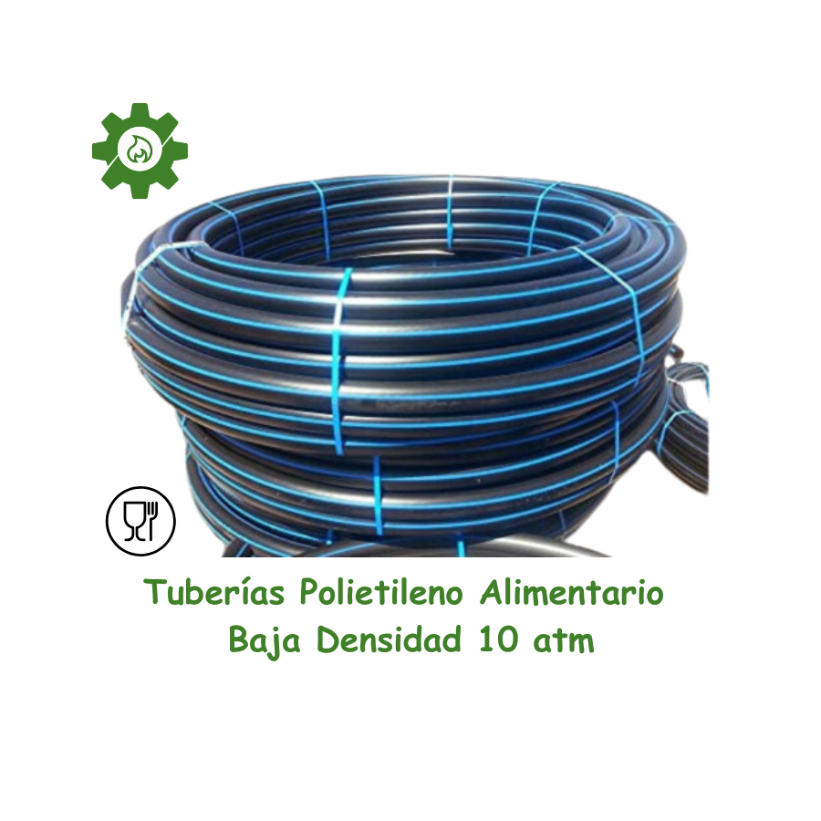 Tubería de Polietileno Alimentario Baja Densidad 75 mm 10 Atm (Metro)