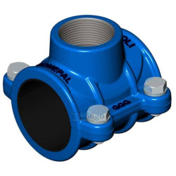 Collarín Fundición PVC 75 mm x 1 1/4 Azul