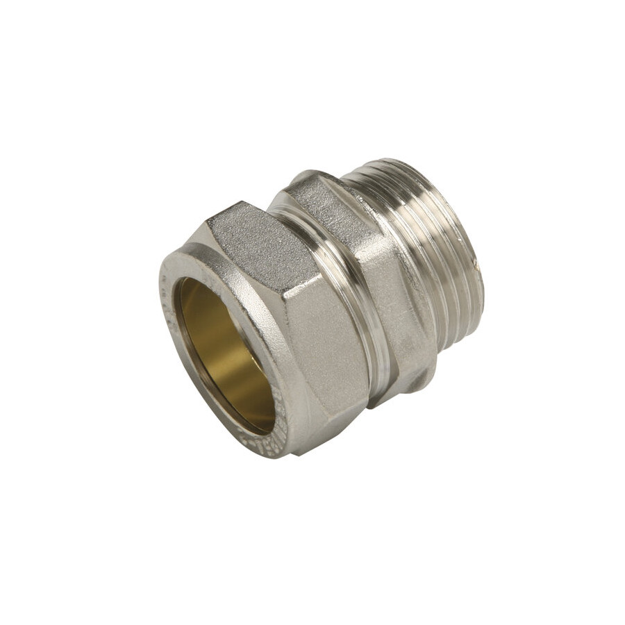 Entronque de Compresión de Cobre 22 mm x 3/4 Rosca Macho