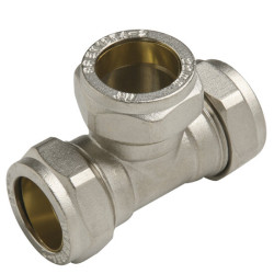 Te de Compresión de Cobre 15 mm