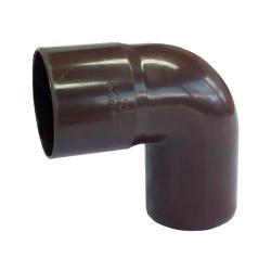 Codo Bajada 87º 80 mm Macho - Hembra Marrón