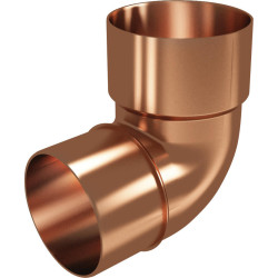 Codo Bajada 87º 80 mm Macho - Hembra Cobre