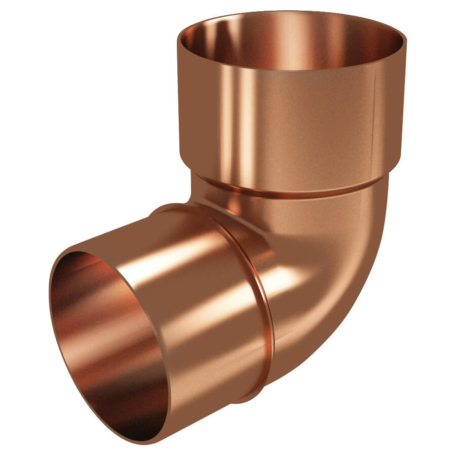 Codo Bajada 87º 80 mm Macho - Hembra Cobre