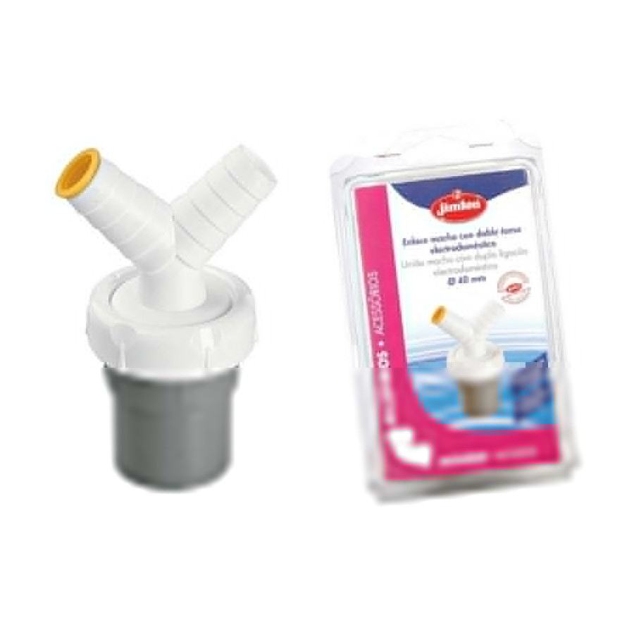 Toma Lavadora Encolar 40 mm Doble