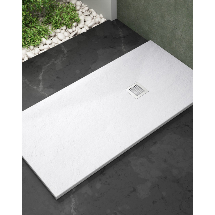 Plato de Ducha Pizarra 120 x 70 cm Blanco