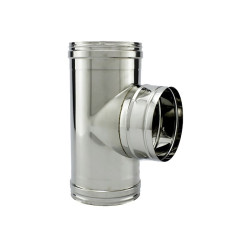 Te 90º con Colector 80 mm Acero Inox. 316