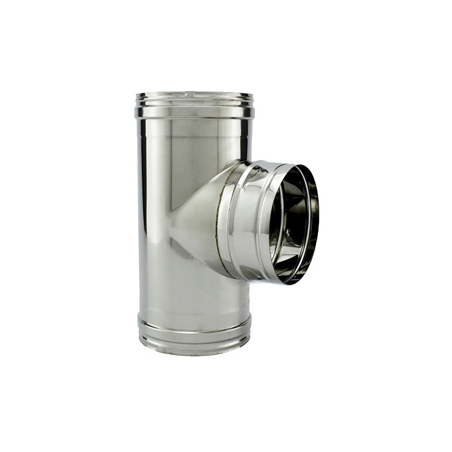 Te 90º con Colector 80 mm Acero Inox. 316