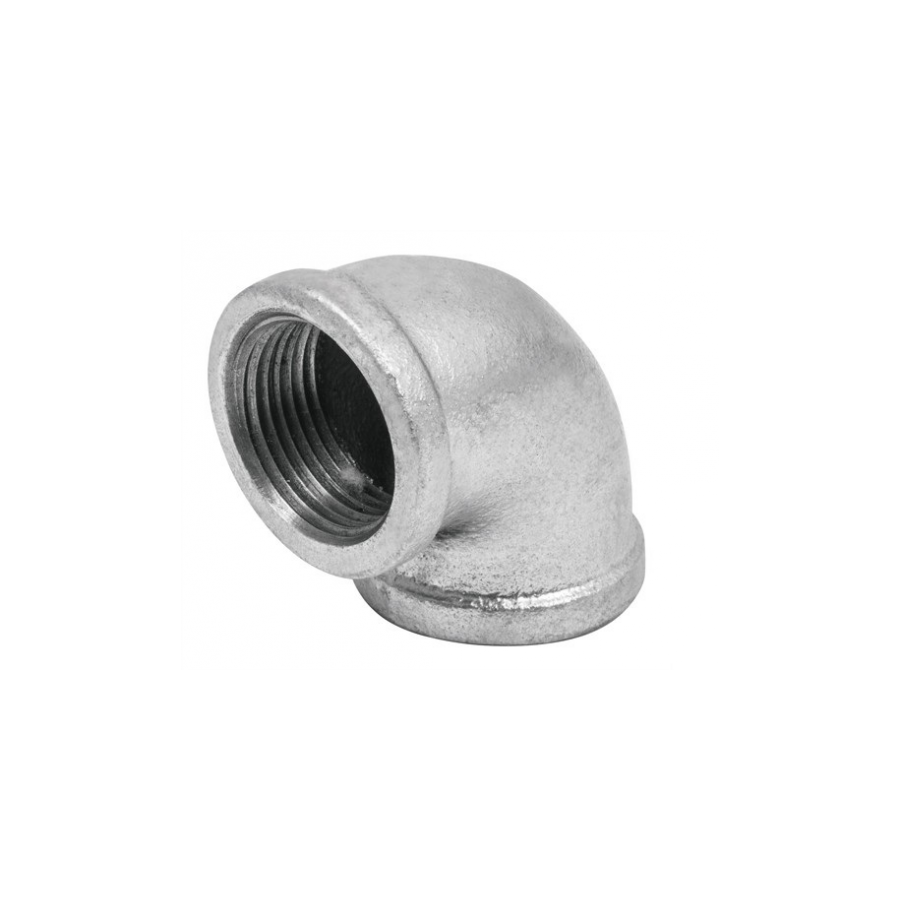 Codo 90º Hembra - Hembra 1 x 1/2 Galvanizado